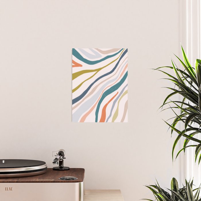 Abstract painting in pastel hues Poster Gallery Image 2