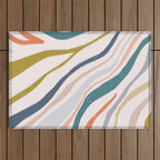 Abstract painting in pastel hues Outdoor Rug Gallery Image 1