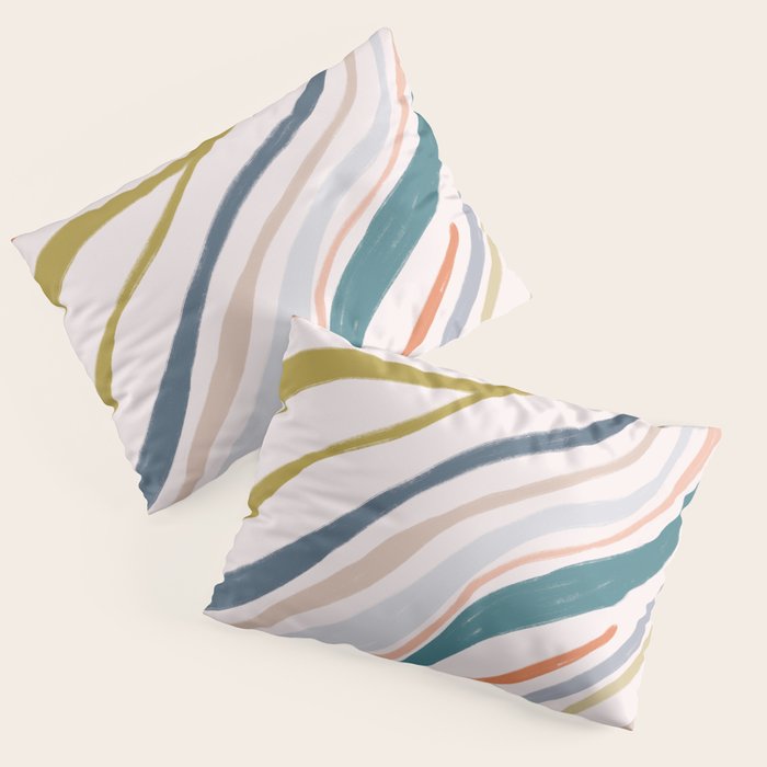 Abstract painting in pastel hues Pillow Sham Gallery Image 3