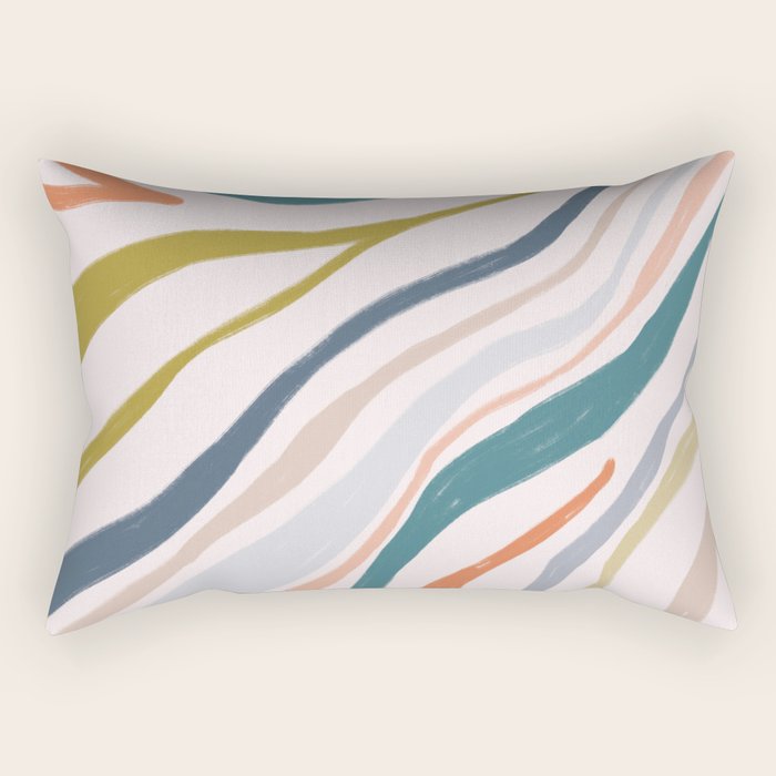 Abstract painting in pastel hues Rectangular Pillow Gallery Image 1