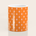 Midcentury Stars and Dots Classic Pattern in Orange and Blush Pink Coffee Mug Gallery Image 4