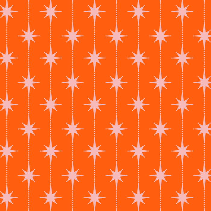 Midcentury Stars and Dots Classic Pattern in Orange and Blush Pink Coffee Mug Gallery Image 2