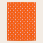 Midcentury Stars and Dots Classic Pattern in Orange and Blush Pink Poster Gallery Image 4