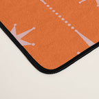 Midcentury Stars and Dots Classic Pattern in Orange and Blush Pink Desk Mat Gallery Image 4
