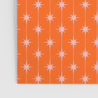 Midcentury Stars and Dots Classic Pattern in Orange and Blush Pink Poster Gallery Image 3