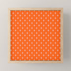 Midcentury Stars and Dots Classic Pattern in Orange and Blush Pink Mini Art Print Gallery Image 1