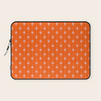 Midcentury Stars and Dots Classic Pattern in Orange and Blush Pink Laptop Sleeve Gallery Image 1