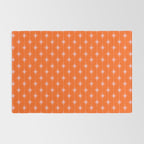 Midcentury Stars and Dots Classic Pattern in Orange and Blush Pink Rug Gallery Image 2