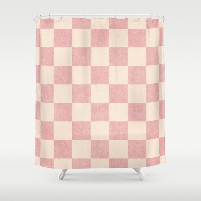 CHECKER - 001 - Macaron Shower Curtain Gallery Image 1