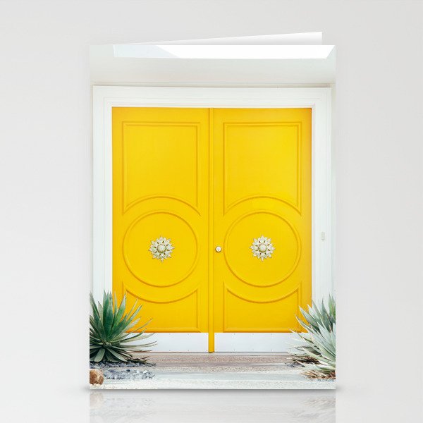 Palm Springs Yellow Door - Midcentury Modern Stationery Card Gallery Image 1
