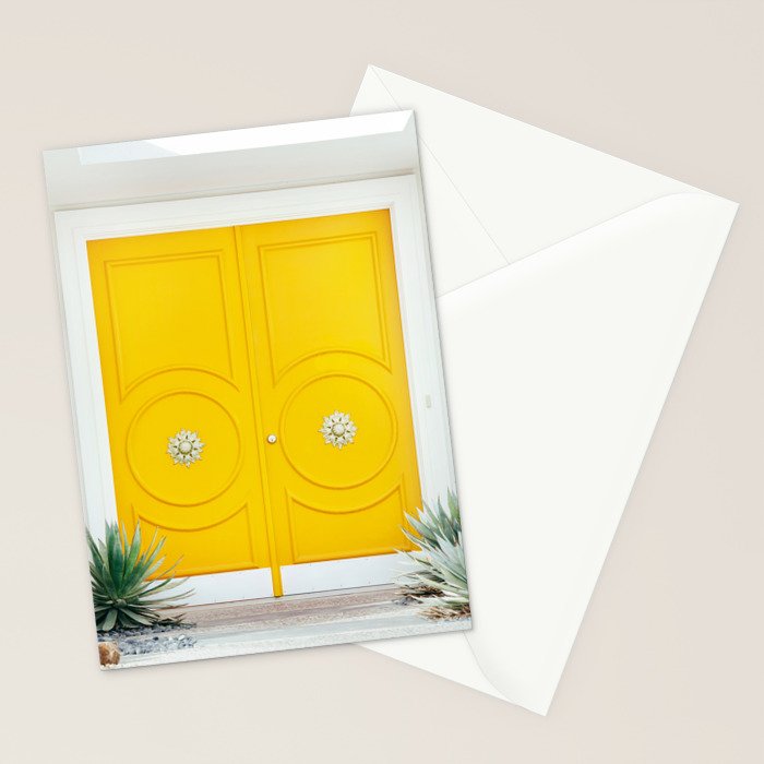 Palm Springs Yellow Door - Midcentury Modern Stationery Card Gallery Image 2