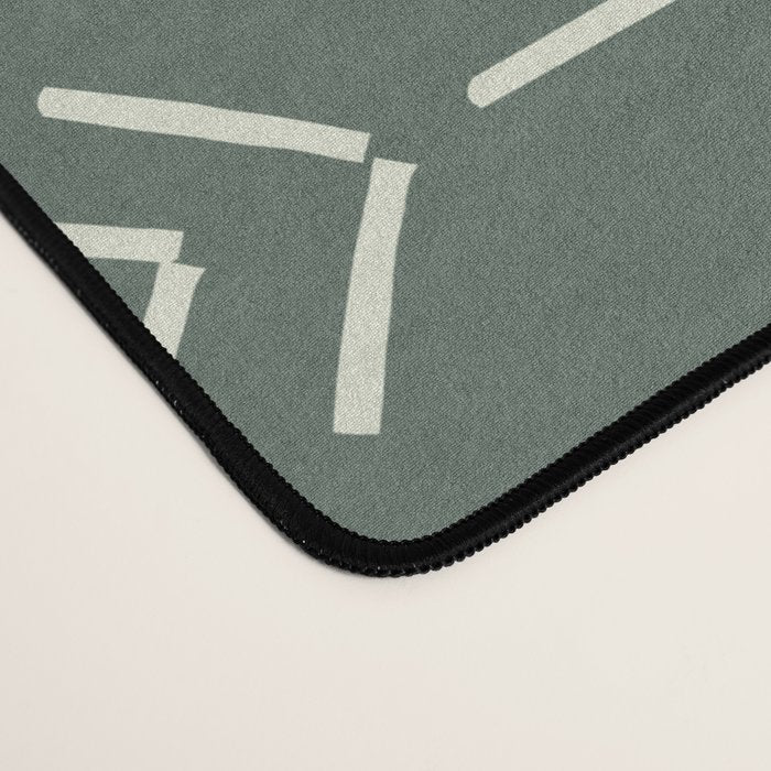 Arrow Lines Pattern in Forest Sage Green 2 Desk Mat Gallery Image 4