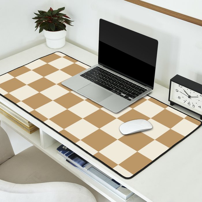 Wheatberry x Cream Puff Mixed Checker Desk Mat Gallery Image 2
