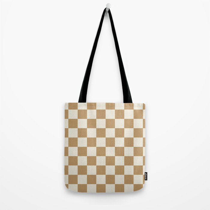 Wheatberry x Cream Puff Mixed Checker Tote Bag Gallery Image 2