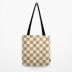 Wheatberry x Cream Puff Mixed Checker Tote Bag Gallery Image 2