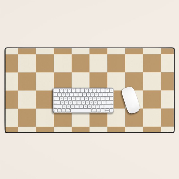Wheatberry x Cream Puff Mixed Checker Desk Mat Gallery Image 1