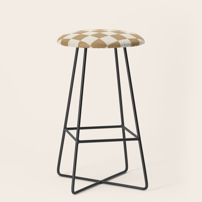 Wheatberry x Cream Puff Mixed Checker Stool Gallery Image 1