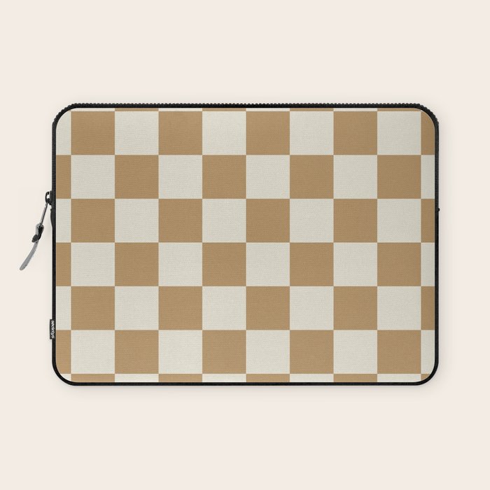 Wheatberry x Cream Puff Mixed Checker Laptop Sleeve Gallery Image 1