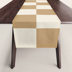 Wheatberry x Cream Puff Mixed Checker Table Runner Gallery Image 1