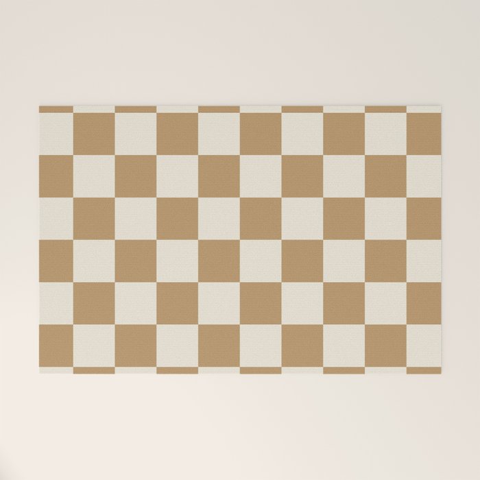 Wheatberry x Cream Puff Mixed Checker Welcome Mat Gallery Image 1