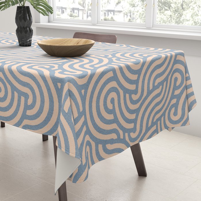 SWIRL - Stone and Almond Tablecloth Gallery Image 3