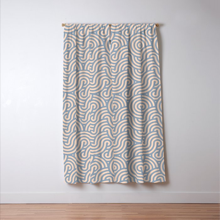 SWIRL - Stone and Almond Window Curtain Gallery Image 3