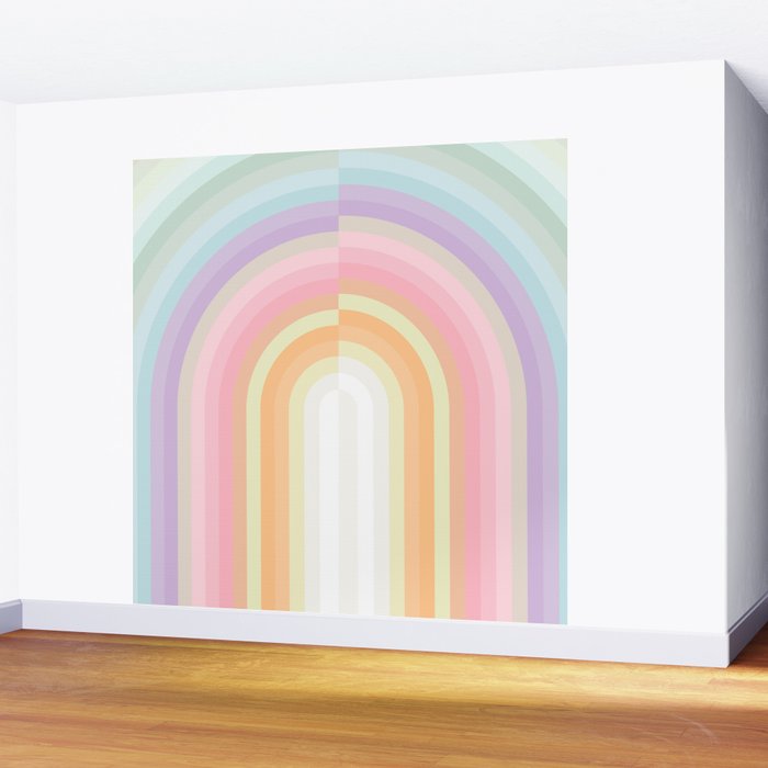 Dreamy Pastel Rainbow 1 Wall Mural Gallery Image 2