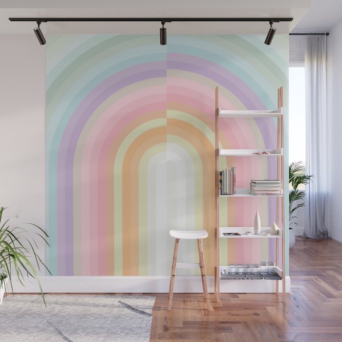 Dreamy Pastel Rainbow 1 Wall Mural Gallery Image 1