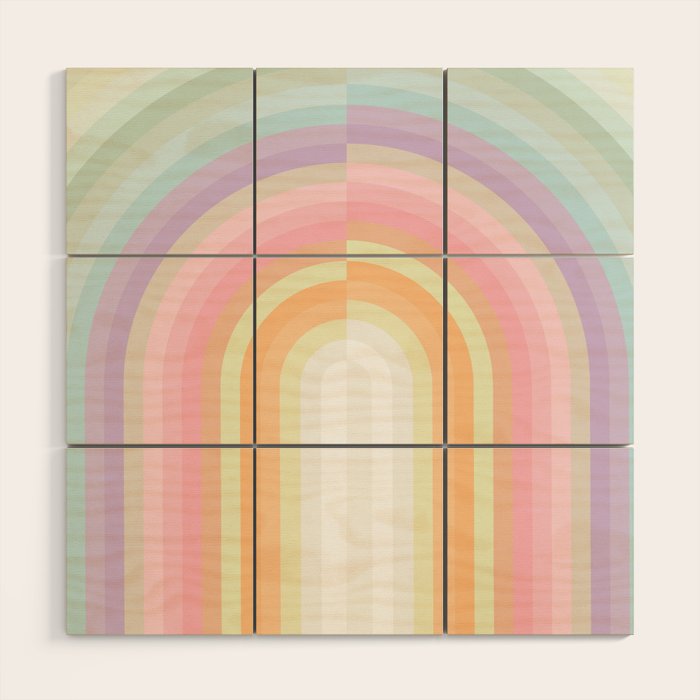 Dreamy Pastel Rainbow 1 Wood Wall Art Gallery Image 1