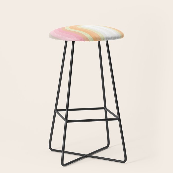 Dreamy Pastel Rainbow 1 Stool Gallery Image 1