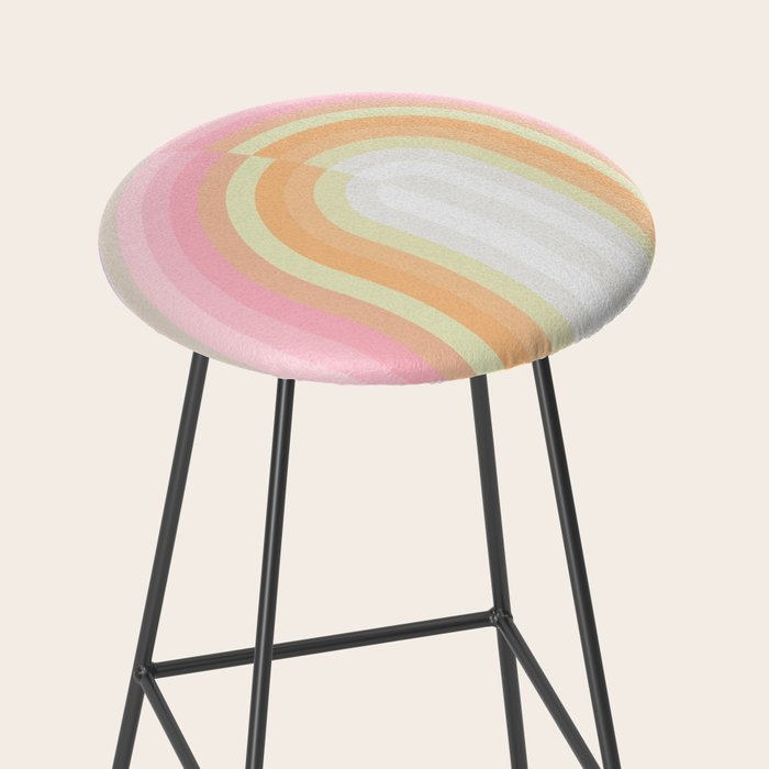 Dreamy Pastel Rainbow 1 Stool Gallery Image 2