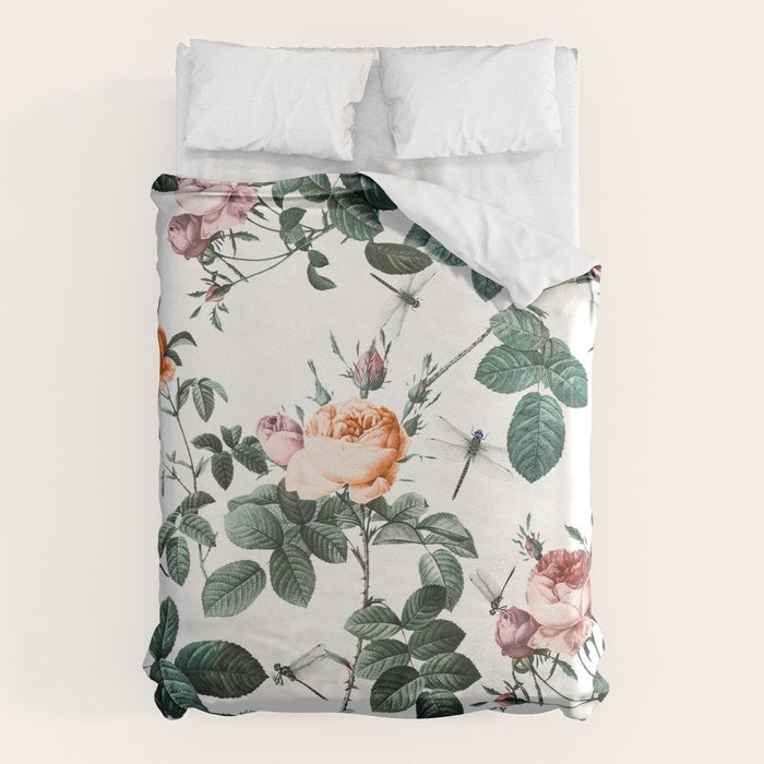 Floral and Winged Darter Duvet Cover Gallery Image 6
