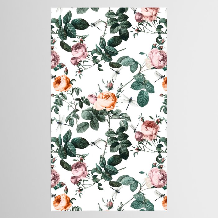 Floral and Winged Darter Tablecloth Gallery Image 2