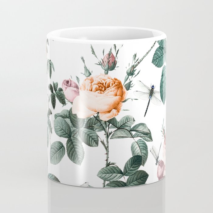 Floral and Winged Darter Coffee Mug Gallery Image 4