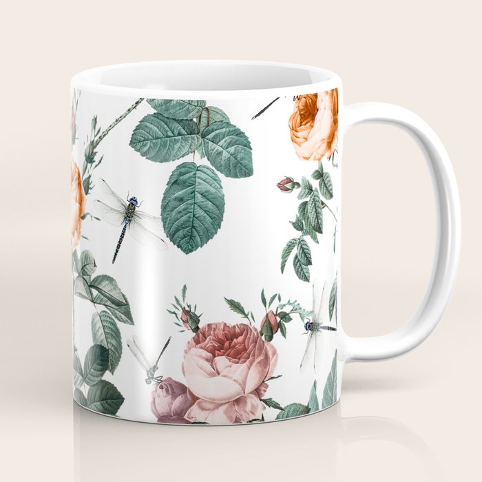 Floral and Winged Darter Coffee Mug Gallery Image 1