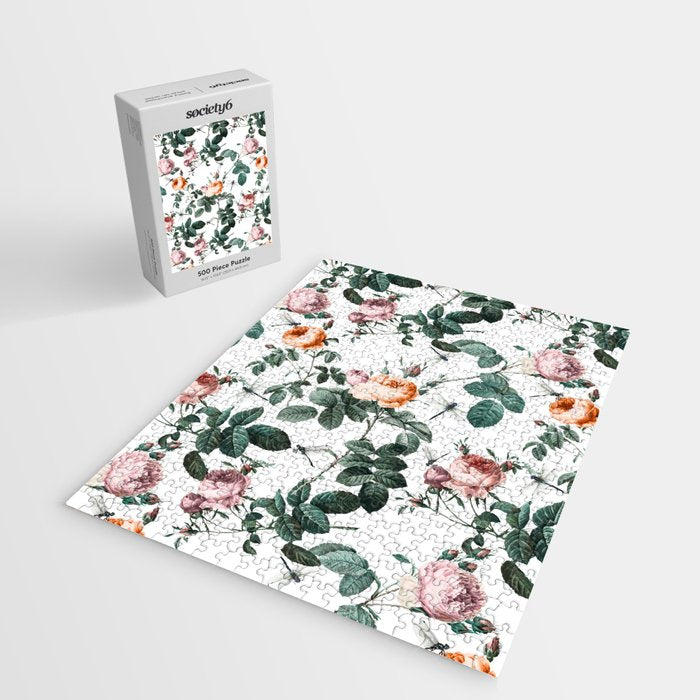 Floral and Winged Darter Jigsaw Puzzle Gallery Image 2