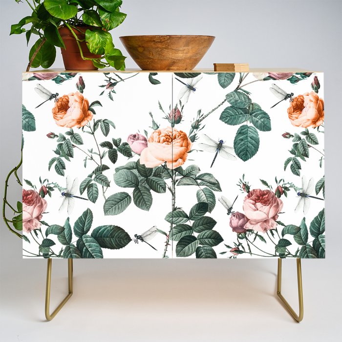 Floral and Winged Darter Credenza Gallery Image 1