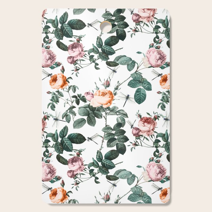 Floral and Winged Darter Cutting Board Gallery Image 1