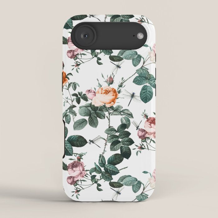 Floral and Winged Darter iPhone Case Gallery Image 2