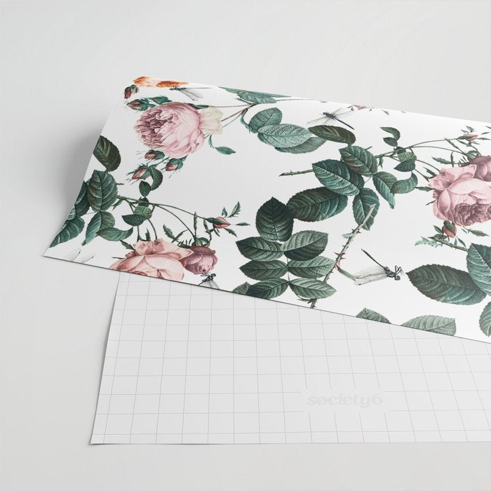 Floral and Winged Darter Wrapping Paper Gallery Image 2