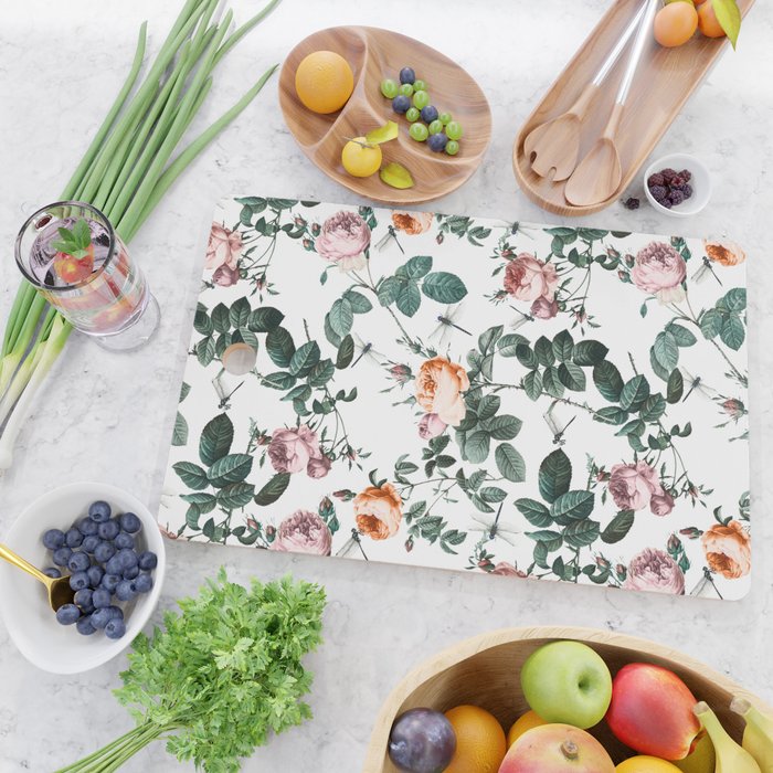 Floral and Winged Darter Cutting Board Gallery Image 2