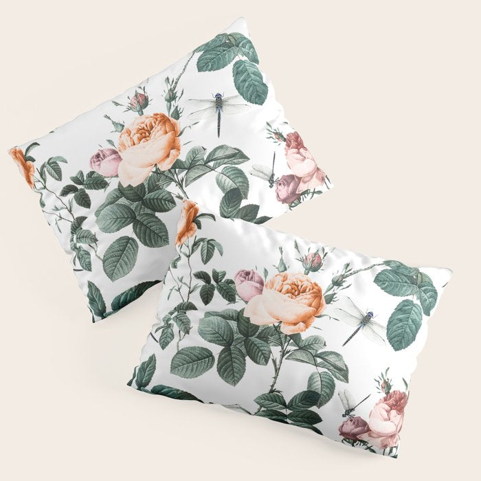 Floral and Winged Darter Pillow Sham Gallery Image 3