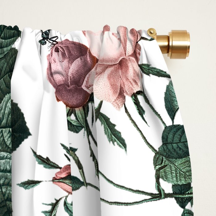 Floral and Winged Darter Window Curtain Gallery Image 2