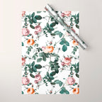 Floral and Winged Darter Wrapping Paper Gallery Image 1