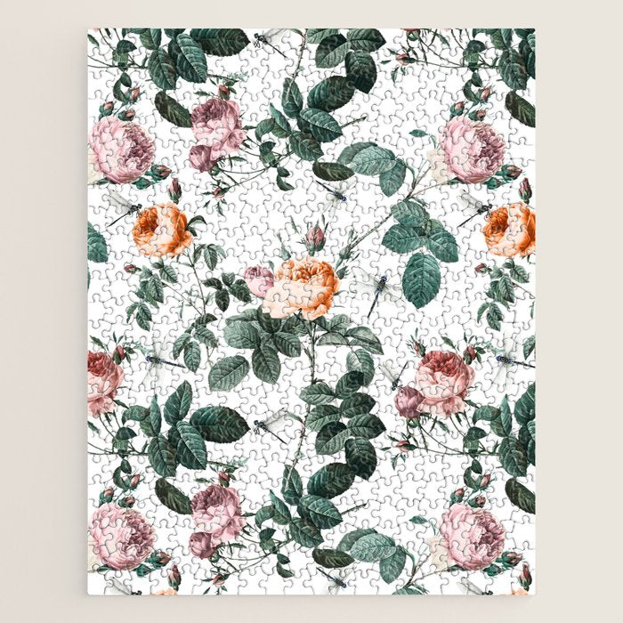 Floral and Winged Darter Jigsaw Puzzle Gallery Image 1