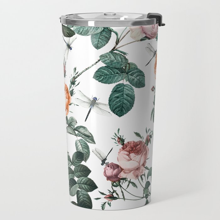Floral and Winged Darter Travel Mug Gallery Image 2