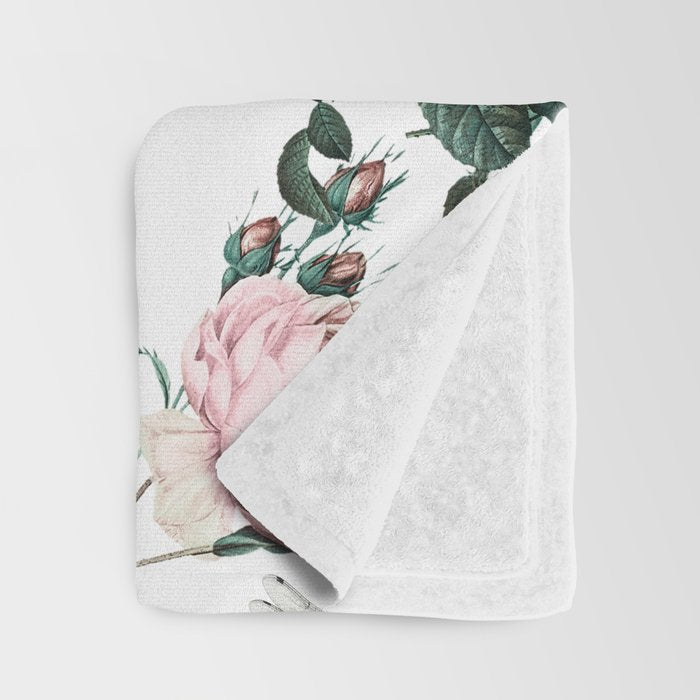 Floral and Winged Darter Throw Blanket Gallery Image 3