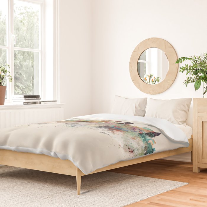 boston city skyline Duvet Cover Gallery Image 2