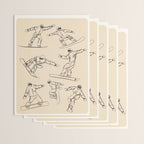 Minimal Snowboarders Line Art 2 Wrapping Paper Gallery Image 3