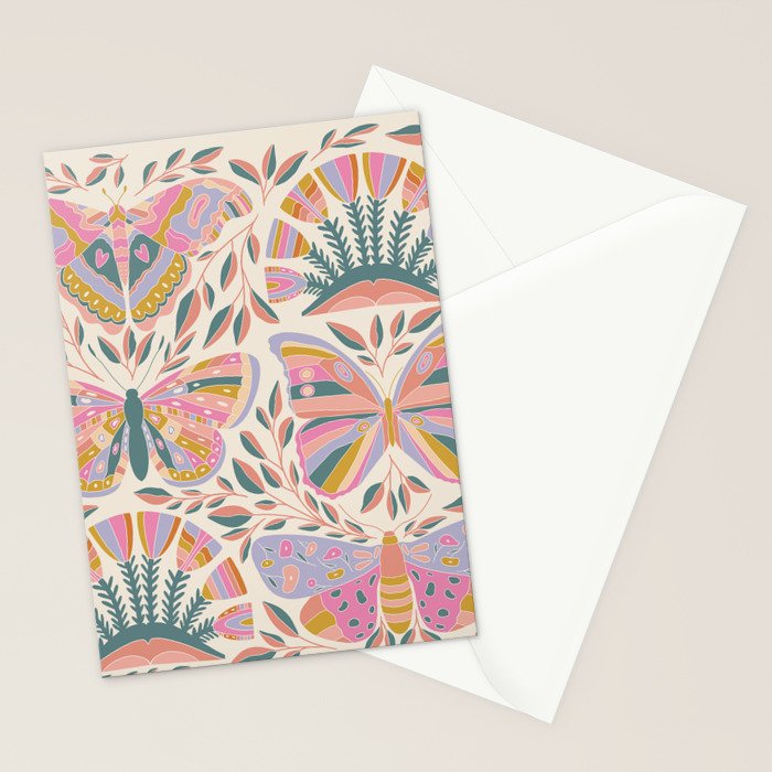 Colorful Butterflies - Art Print Stationery Card Gallery Image 2